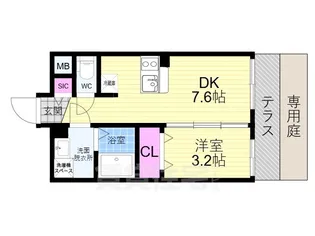 ファステート京都ステーションウォズ【1階】の間取り