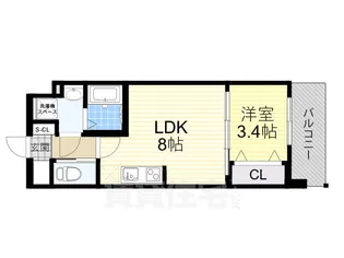 Luxe服部天神【5階】の間取り