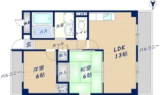 メディオグリシーナF【3階】の間取り