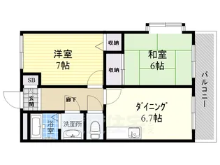 ナディア城東【5階】の間取り
