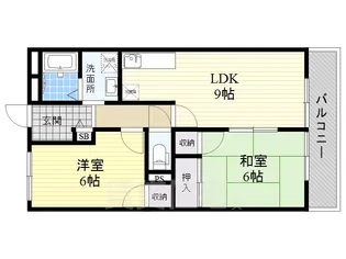 大阪府泉大津市我孫子【アパート】の間取り