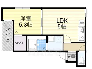 フジパレス出来島WEST2番館【1階】の間取り