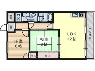 ウエストハイツ1【3階】の間取り
