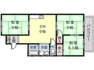 さつきハイツ【1階】の間取り