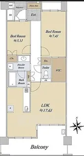グランドメゾン駈上テラス【6階】の間取り