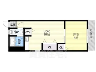 ロイヤルコート天美東【2階】の間取り