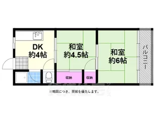 住吉清川マンション【2階】の間取り