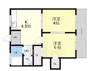 濱田マンション【2階】の間取り