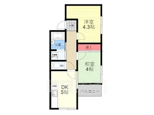 第三芳月ハイツ【2階】の間取り