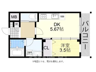 大阪府大阪市住吉区遠里小野1丁目【マンション】の間取り
