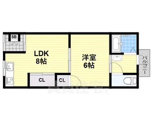 大阪府松原市天美我堂4丁目【テラスハウス】の間取り