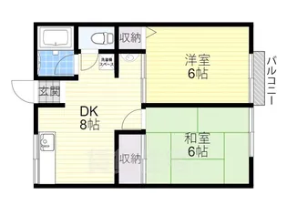 シティハイム上野芝【2階】の間取り