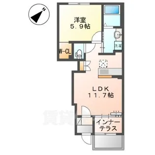 フォルビート ジン【1階】の間取り