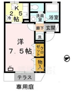 京都府京都市西京区樫原下池田町【アパート】の間取り