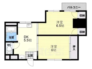 シティ八尾【2階】の間取り