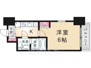 アリビオ立花1【6階】の間取り