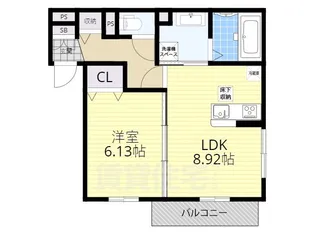 GL Plus HIGASHIYAGURA【2階】の間取り