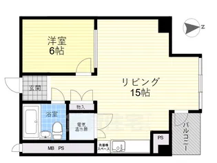 新大阪グランドハイツ2号棟【4階】の間取り