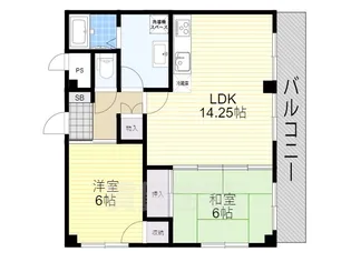 ソシエール大津【4階】の間取り
