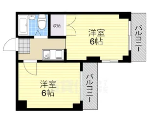 ノーブルハイツ山之内【1階】の間取り