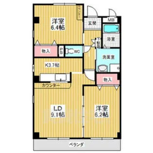 フォレストスクエアシバタ【3階】の間取り