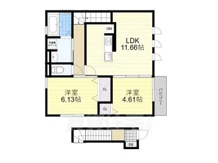 フラン瀬田 A棟【2階】の間取り