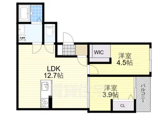 フォレ郡山【2階】の間取り