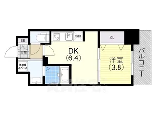 プレサンス神戸水木通ルミエス【7階】の間取り