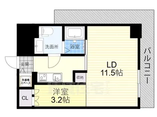エス・キュート尼崎2【11階】の間取り