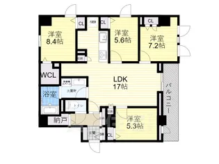 MINNAGENKI夙川公園【3階】の間取り
