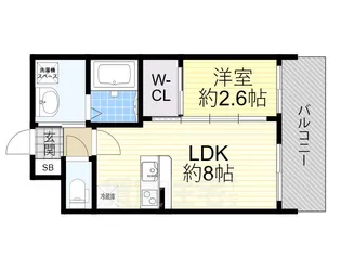 セレニテ新大阪ミラク壱番館【10階】の間取り