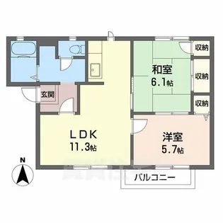 フォーレス宮古【1階】の間取り