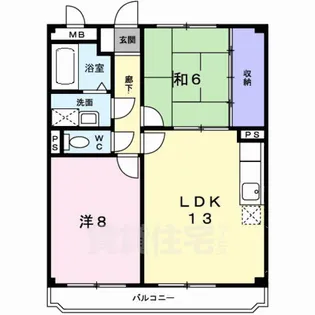 ディアコート津田【3階】の間取り