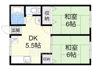 シャトル石山A棟【2階】の間取り