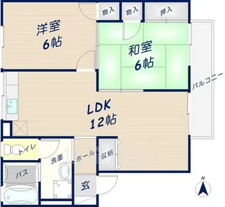ガーデンハイツ若江東B棟【1階】の間取り