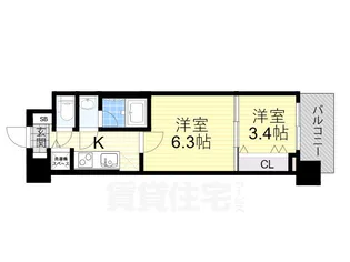 スプランディッド8【9階】の間取り