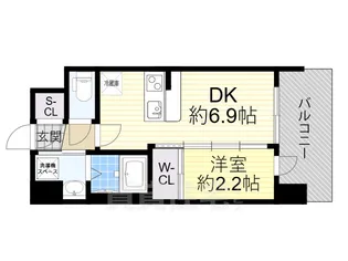 セレニテ十三ミラク【3階】の間取り
