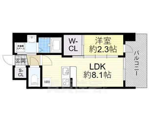 セレニテ十三ミラク【11階】の間取り