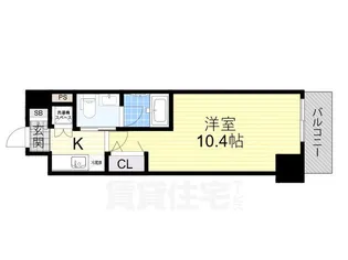 大阪府堺市堺区北花田口町2丁【マンション】の間取り