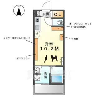 ウエストウイング5【2階】の間取り