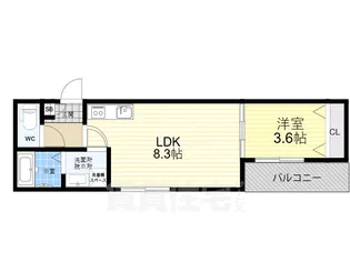 Giraffe Hirano Kire【1階】の間取り