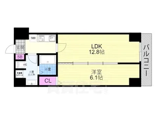 アート四条堀川【2階】の間取り