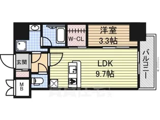 ハーモニーレジデンス名古屋今池【6階】の間取り