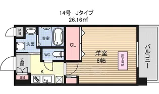 スプランディッド新大阪DUE【7階】の間取り