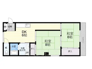 サングリーン大島【2階】の間取り
