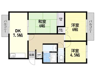 ヒロタコーポ1【3階】の間取り