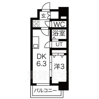 愛知県名古屋市中村区名駅南5丁目【マンション】の間取り