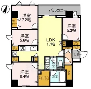 MINNAGENKI夙川公園【4階】の間取り