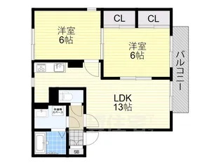 ラジェットロート【1階】の間取り