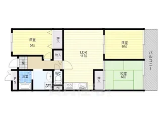 松原小川園ローレルコート【4階】の間取り